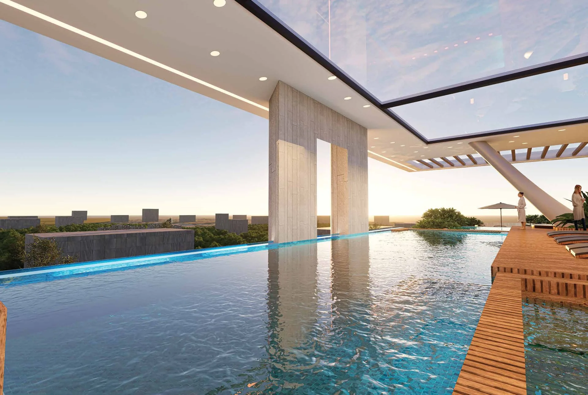 The Vertex Club rooftop pool