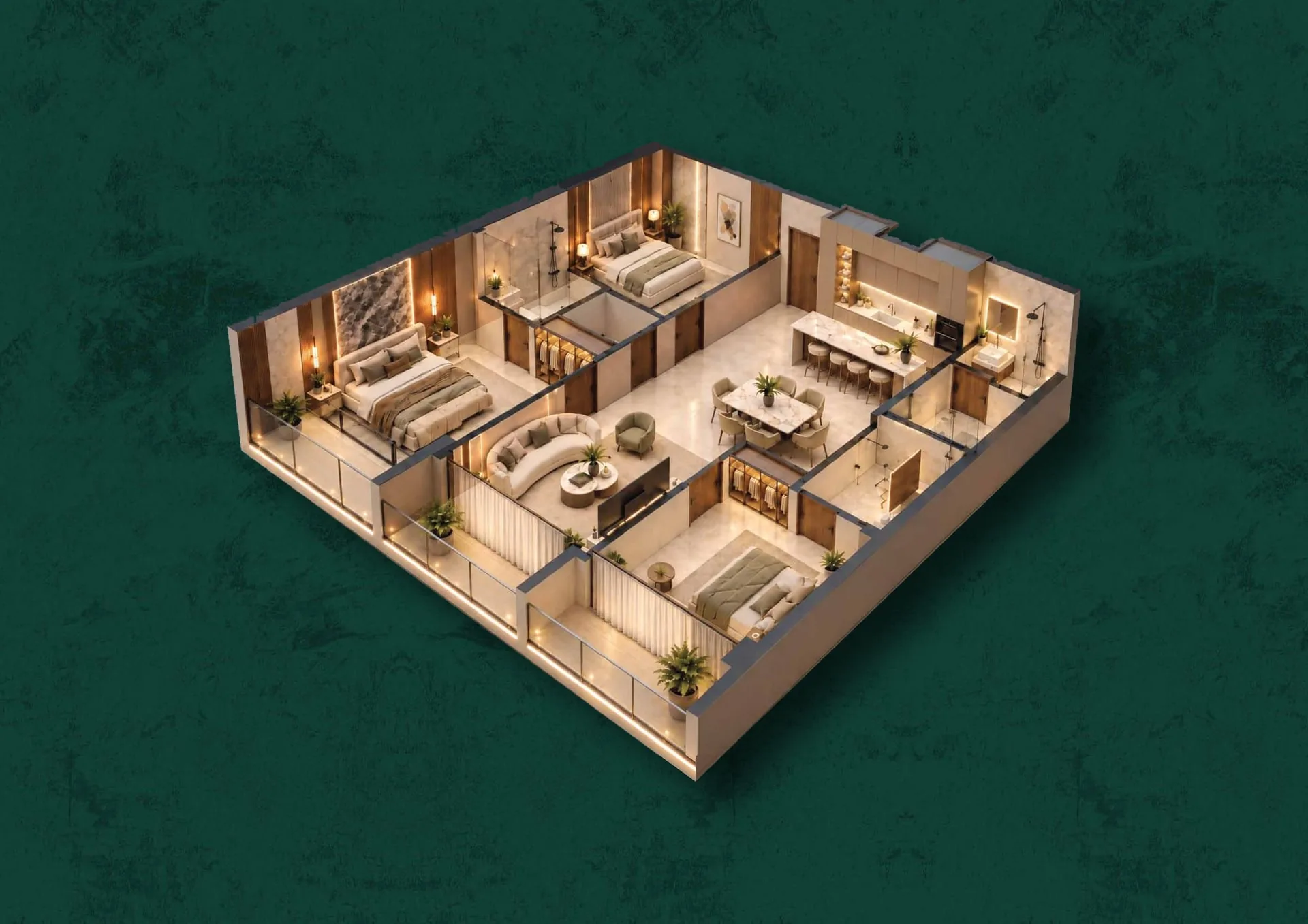 VERTEX 3 Bed Apartment